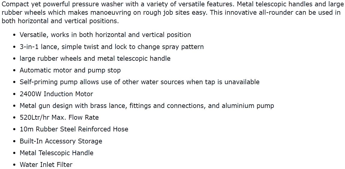 מכונת שטיפה מקצועית בלחץ בוש BOSCH GHP5-65X 2400W